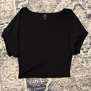 Bebe 2bBebe Black Batwing Lightweight Sweater Women's Top Y2K